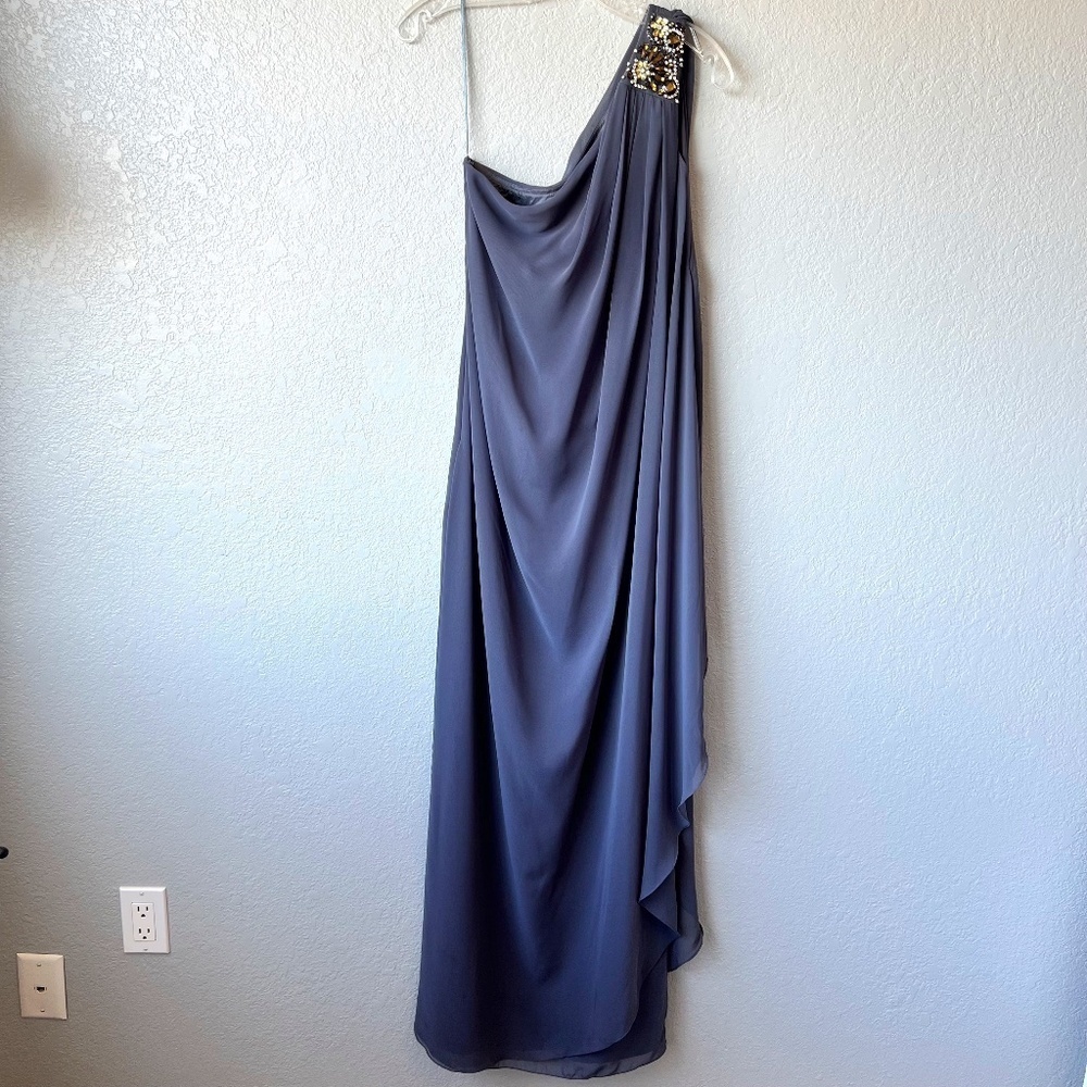 JS Boutique one shoulder jewel embellished gown
